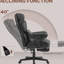 Fauteuil de bureau de 400 lb - Grand et grand, microfibre noire, coussin lombaire, inclinable, siège large avec repose-pieds, choix ergonomique haut, ajout de soutien, siège