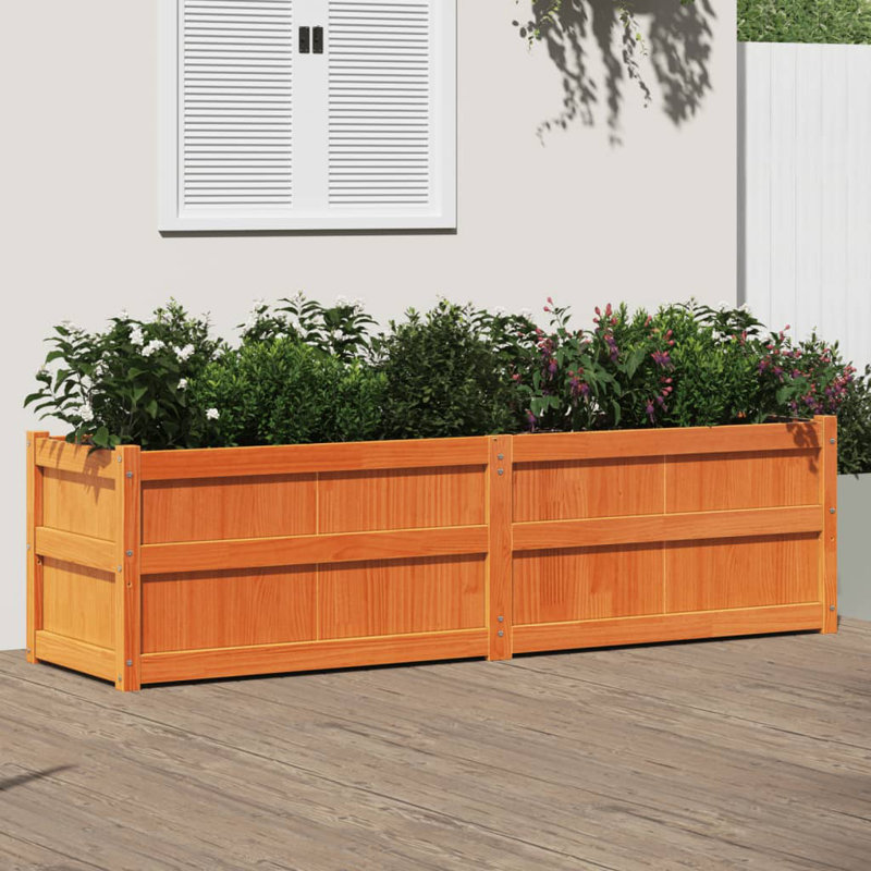 Brocklin Planter Box, 50cm H x 180cm W x 50cm D, Wake Brown