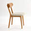 Chaises de salle à manger rembourrées en chêne massif avec housses amovibles - ensemble de 2-831061092-835601411-831061095