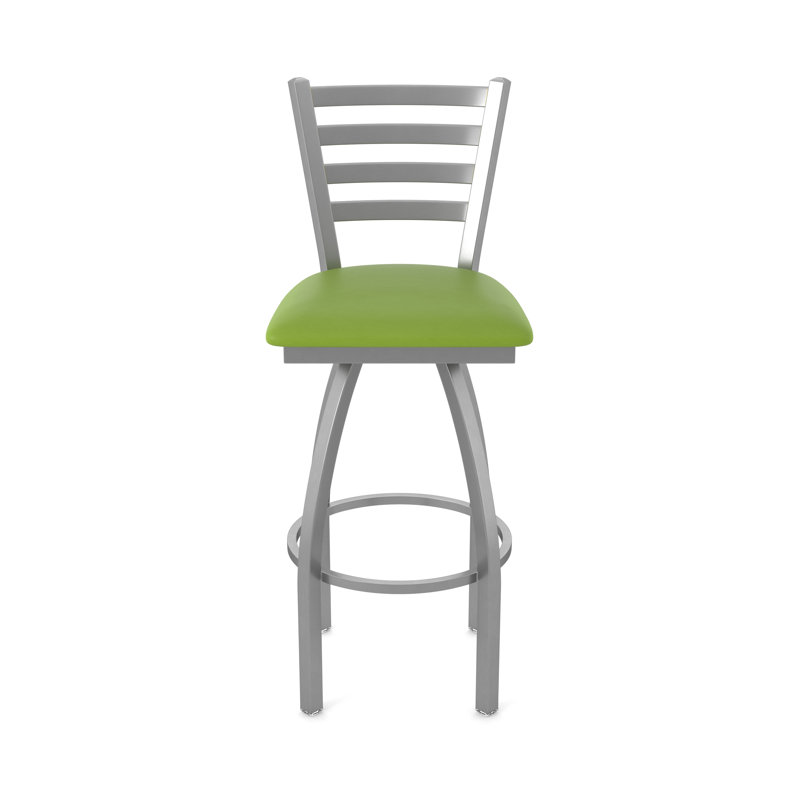 Tabouret pivotant Jackie, Inoxydable, Vinyle - vert kiwi Canter, Très grand (siège d'une hauteur de 36 po)