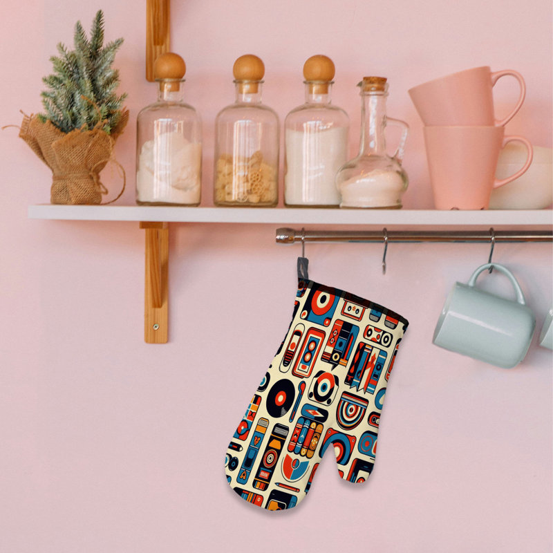 Nostalgic Learning Oven Mitt Cotton Twill