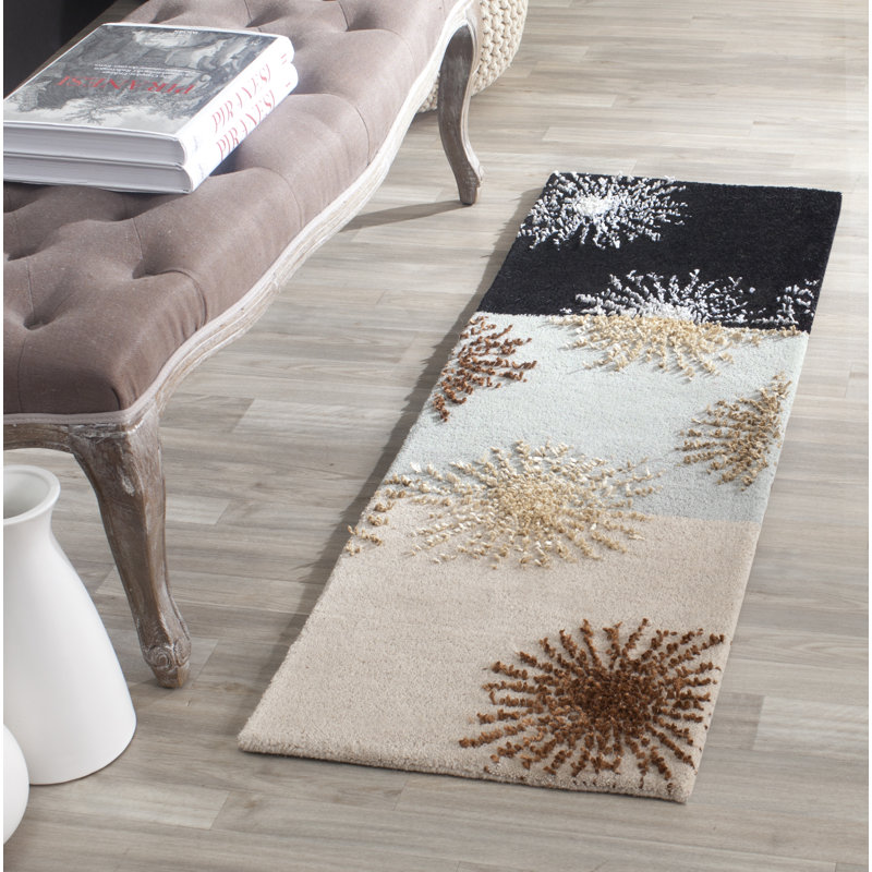 Jolliff Hand Tufted Wool And Viscose Abstract Rug