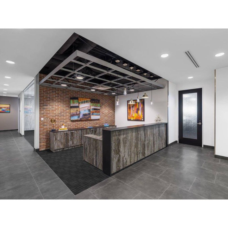 2 Person Rectangle Synthetic Laminate Reception Desk, Intrigue