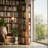 6-tier Solid Wood Rotating Bookcase