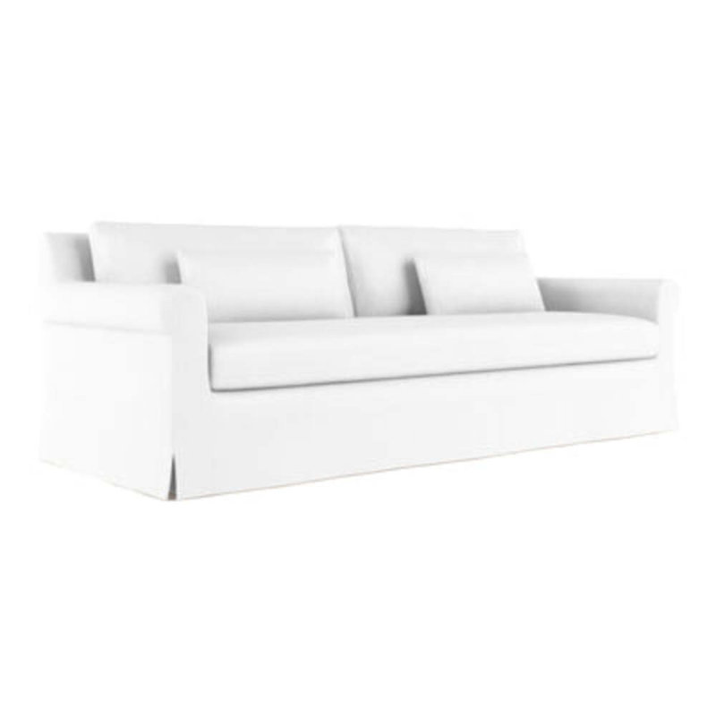 Canapé Ludlow, H 34 po x l 120 po x P 38 po, Patiné, Cuir vieilli graphite
