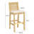 Amara Cream Linen Dining Stool-113655155