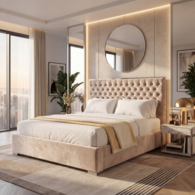 Filton Upholstered Metal Bed