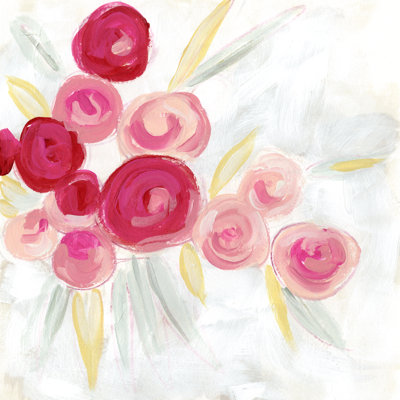 Rosebud Impression II by June Erica Vess - Wrapped Canvas Painting