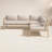 Amina Outdoor Solid Acacia Wood L Shape Sectional 3 Piece Set-98258472