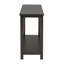 Console rectangulaire vieillie en bois d'ingénierie et pin vieilli avec tablette inférieure pour le vestibule de rangement Essentials