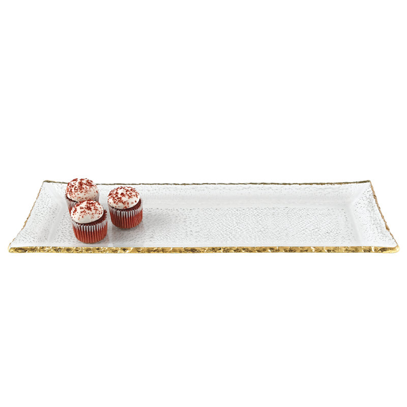 Sandie Tray, Clear/Gold