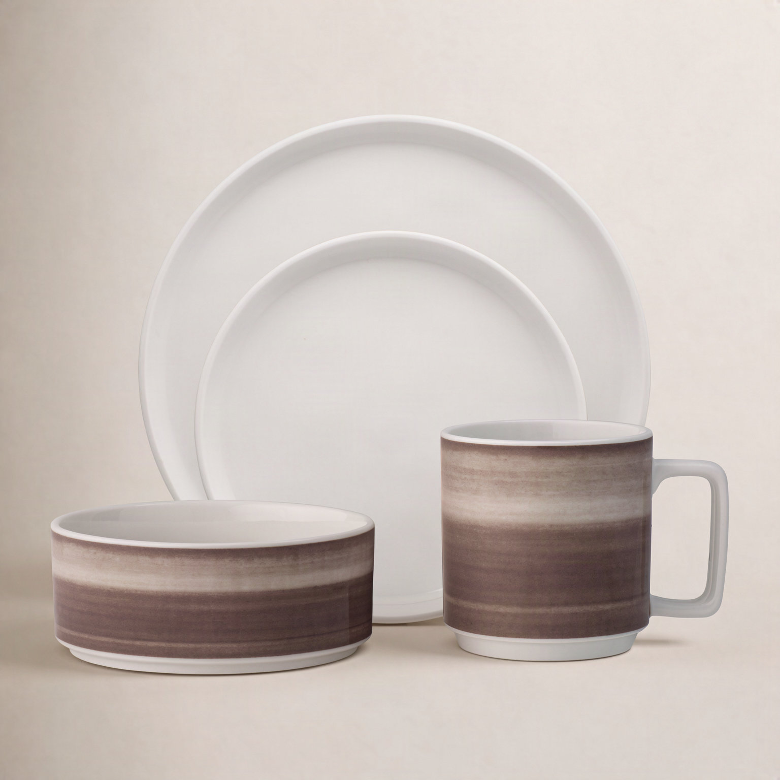 Colorwave Stoneware Dinnerware Set, Umber
