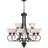 Sawyers V2539 Troy 9-Light Tiered Indoor Antique Bronze Hanging Chandelier with Alabaster Glass Bell Shades-1727454534