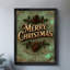 Art mural rétro noir encadré «Merry Christmas», impressions de style rétro-206921165