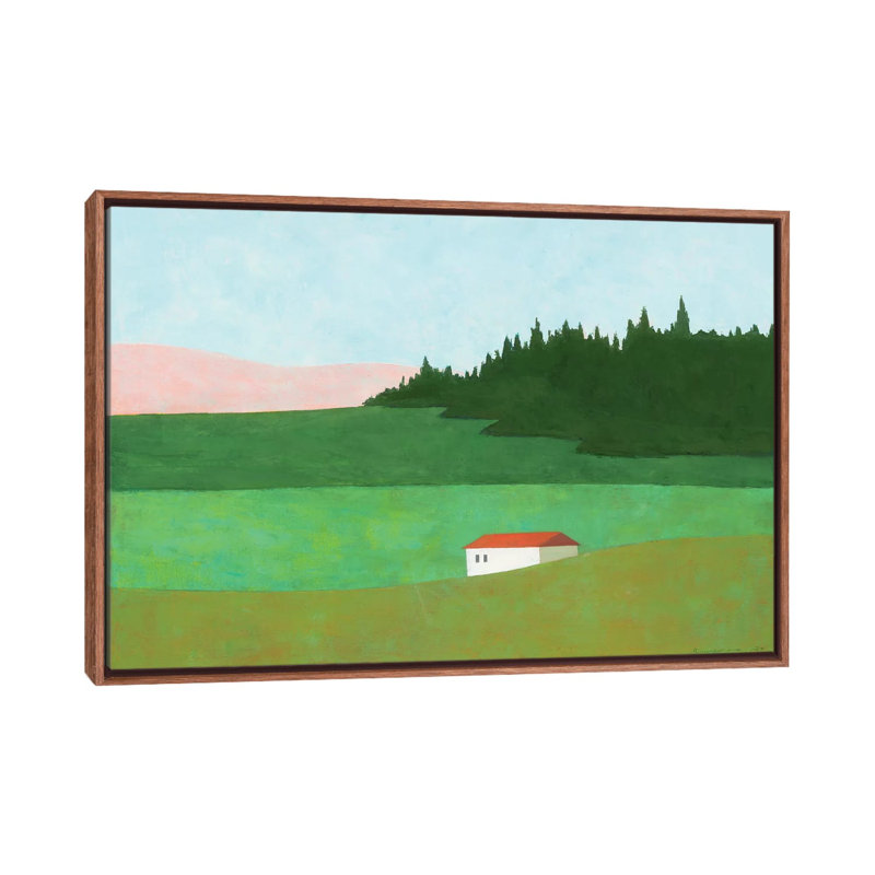 Geffen by Itzu Rimmer - Painting on Canvas, 152.5 cm H x 101.5 cm W, Classic Brown Wood Framed