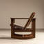 Chaise berçante décontractée en bois massif