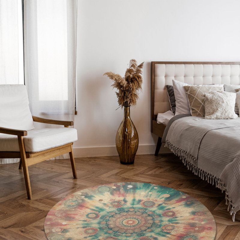 Tapis tressé chatoyant, Rond 5 pi