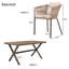 Ensemble de salle à manger de jardin 7 pièces GO, ensemble de meubles d'extérieur toutes saisons avec table et chaises, plateau de table en bois d'acacia