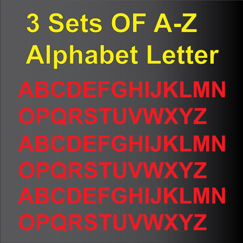 3 ensembles de décalcomanies alphabétiques - Autocollants en vinyle personnalisés pour fenêtre, porte, mur, voiture et boîte aux lettres - Lettrage durable et polyvalent - Facile à appliquer et à enlever - Parfait pour les enseignes, les projets de