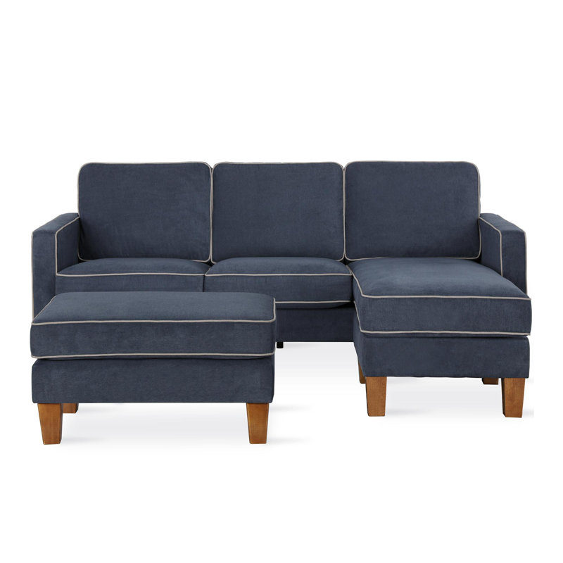 Spearman 3 Seater Chenille Sofa, Blue