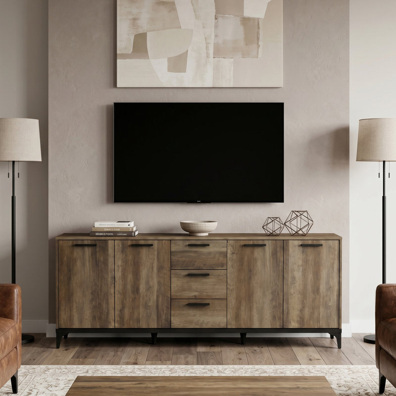 Lawrence 4 Door 3 Drawer Wide Accent Sideboard