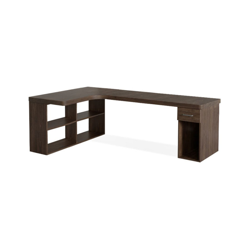 Bureau de direction en L en bois massif avec tiroirs, H 29,53 po x l 70,87 po x P 47,24 po, Retour à gauche