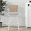 Tabourets de bar de patio en bois de teck durable, conception pivotante moderne pour recevoir