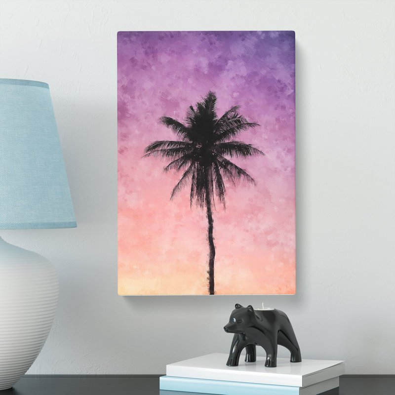 Summer Palm Tree - Wrapped Canvas, 60cm H x 40cm W x 3cm D