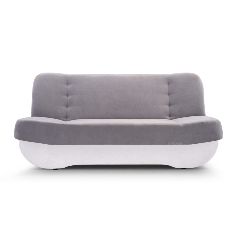 3 Seater Sofa, Grey/White 100 % polyester