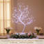 108 Bonsai de table à DEL avec 20 pouces de lumière, fée décorative, arbre artificiel, à pile, pour brindilles, fête, fête de mariage, décoration de Noël (blanc froid)