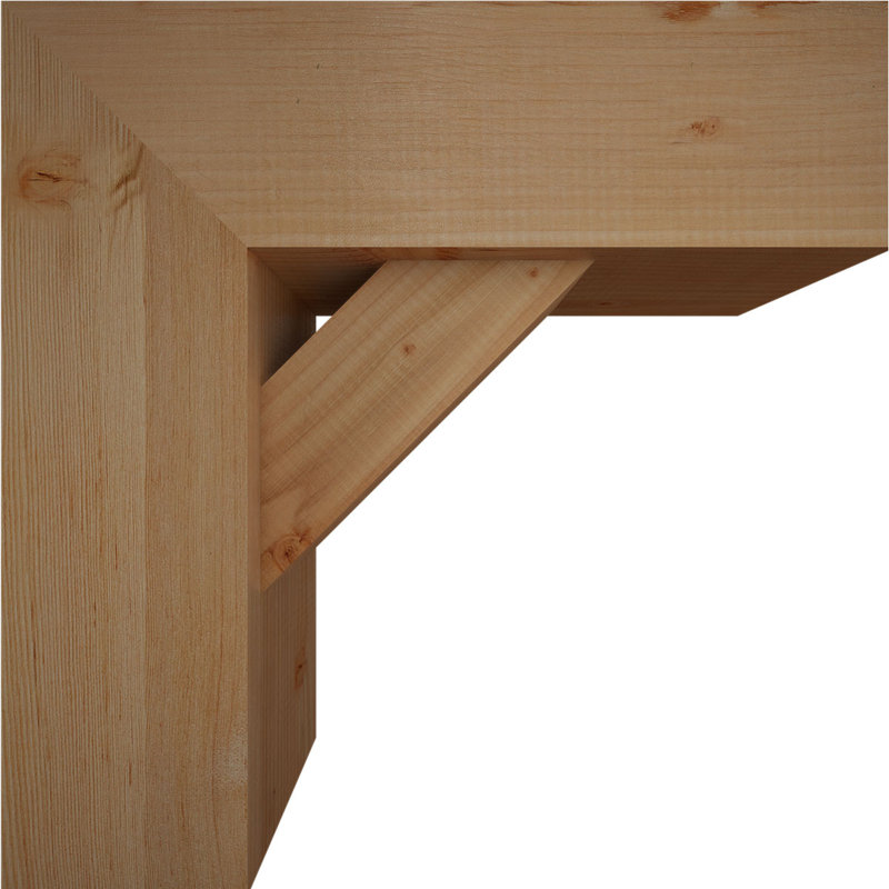 Support de bloc traditionnel avec entretoise décalée, 20 po x 20 po, Sapin Douglas de l 7 1/2 (lisse)