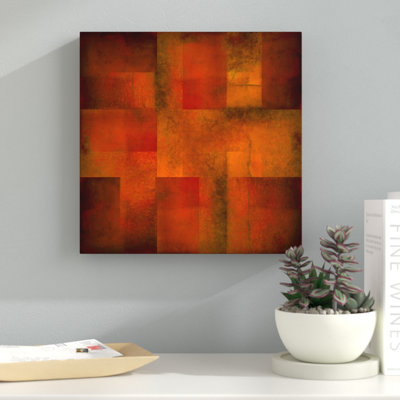 " Dream Big Abstract In OrangeBrown Orange Red Abstract Contemporary Modern "