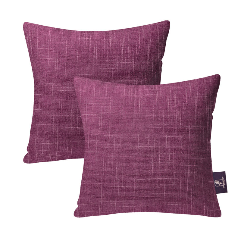 Coussin décoratif carré, 18 po x 18 po, Mauve, Housse de coussin et insert