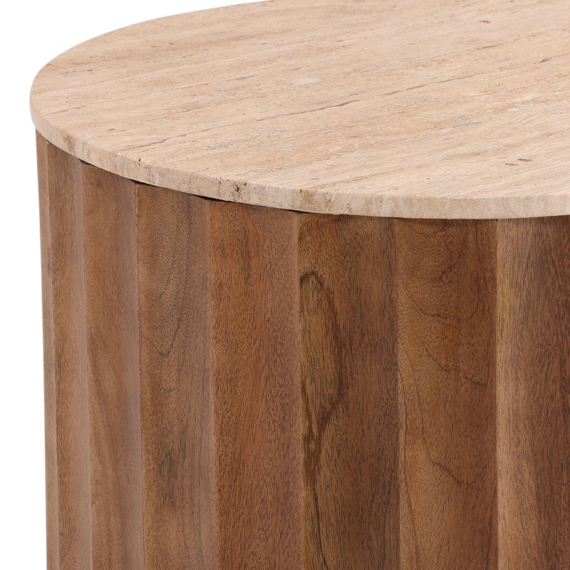 Gaige Stone End Table