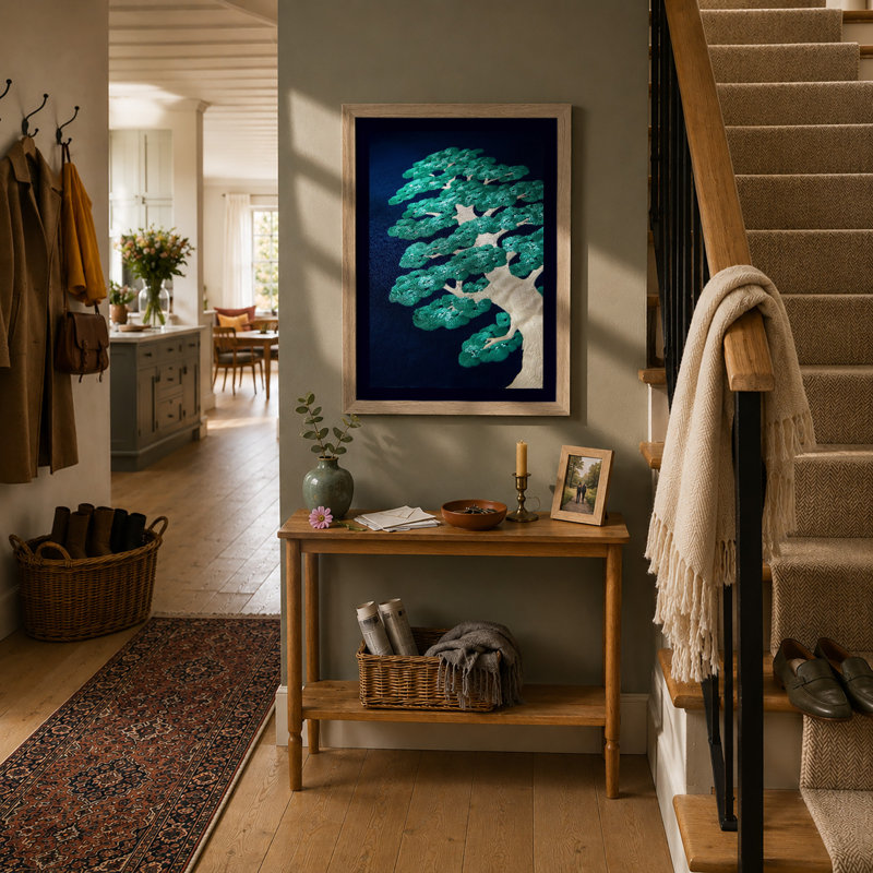 Island Paradise From Above Coastal - Print, A2 - 59.4 x 42.0 cm, Oak