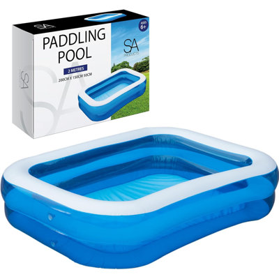 Polyvinyl Chloride (PVC) Rectangle Inflatable Pool 7cm H x 150cm W x 30cm L