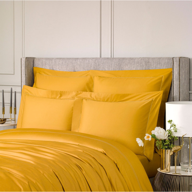 Rhapsody Duvet Cover, Cal. King Duvet Cover, Mustard