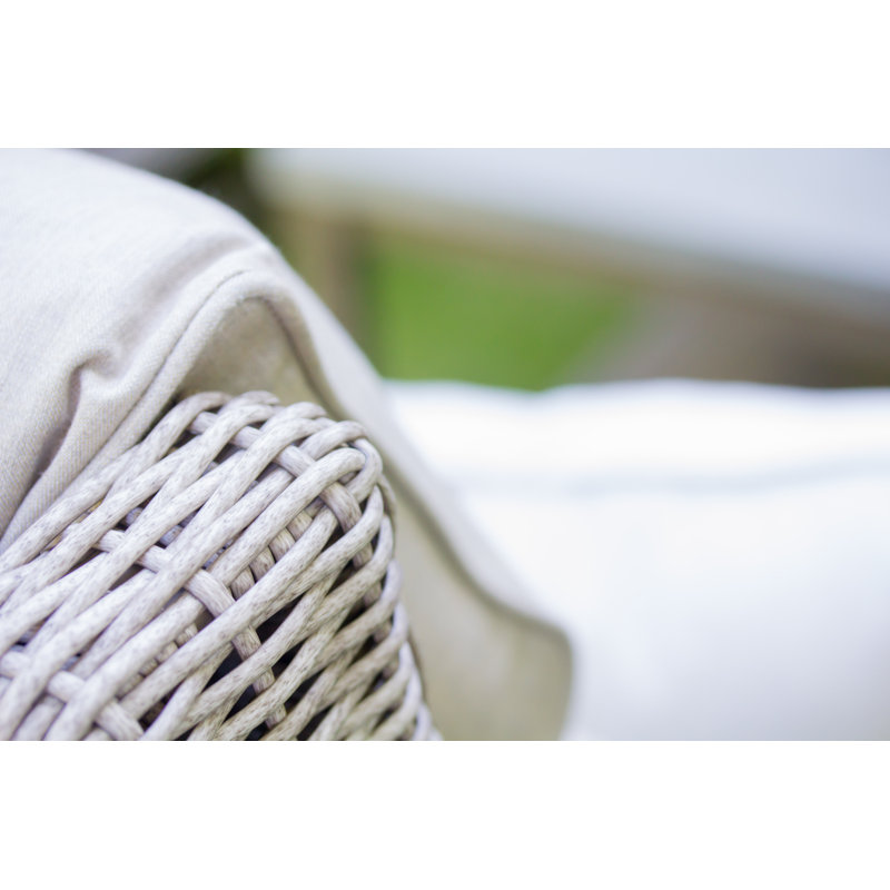 Maddox High Back Patio Chair with Sunbrella Cushions, Cast Ash Sunbrella® Plainweave