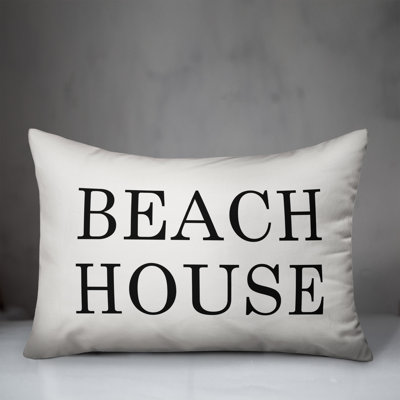 Textual Outdoor Throw Pillow
