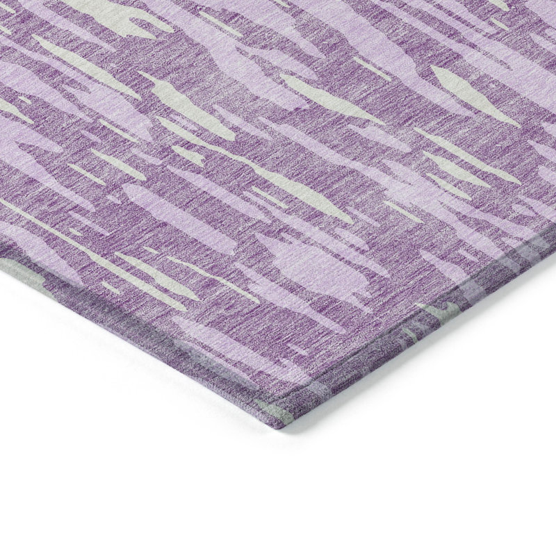 Tapis rectangulaire Aleighna avec envers antidérapant, Rond 8 pi