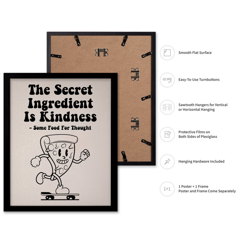 L'ingrédient secret n ° 1, Black Framed, Poster, 12"H x 16"W