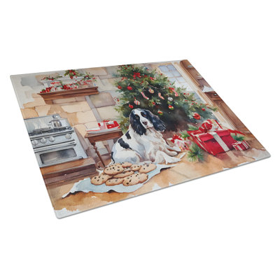 Decorative Tempered Glass Cutting Board With Vibrant Artwork, Non-Slip Kitchen Chopping Board