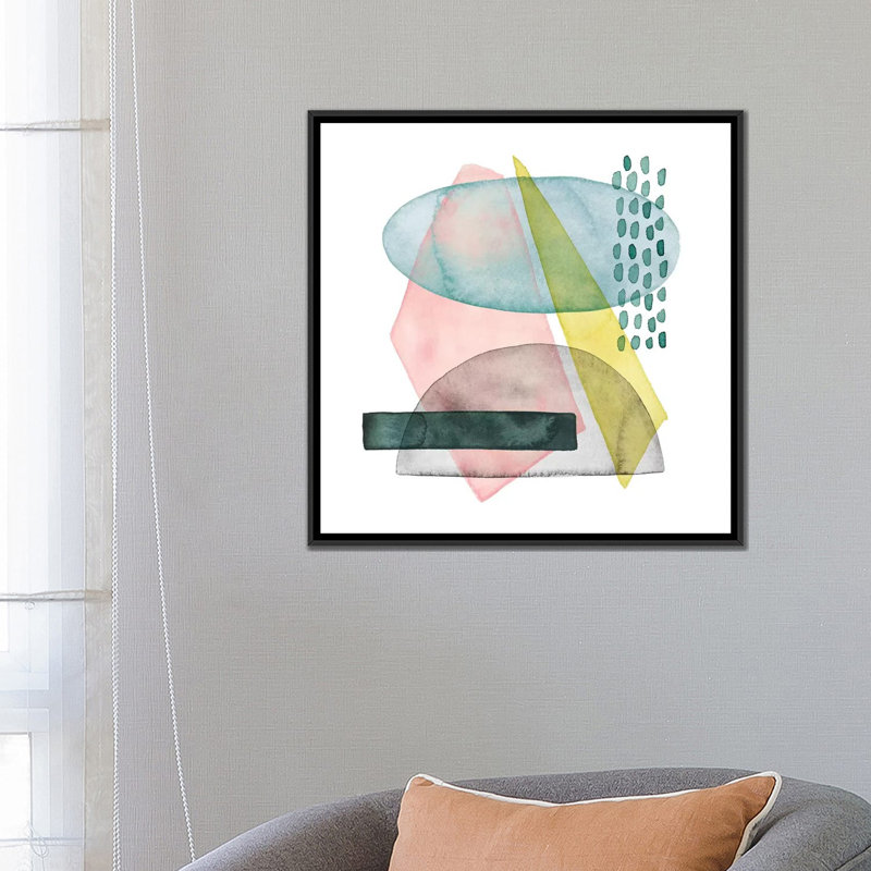 «Pastel Formation II» par Grace Popp, impression sur toile tendue sur châssis, H 18 po x l 18 po x P 1,5 po, Pas de tapis