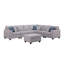 Canapé modulaire en L gris clair de 7 po avec repose-pieds et porte-gobelet Cooper-164575343