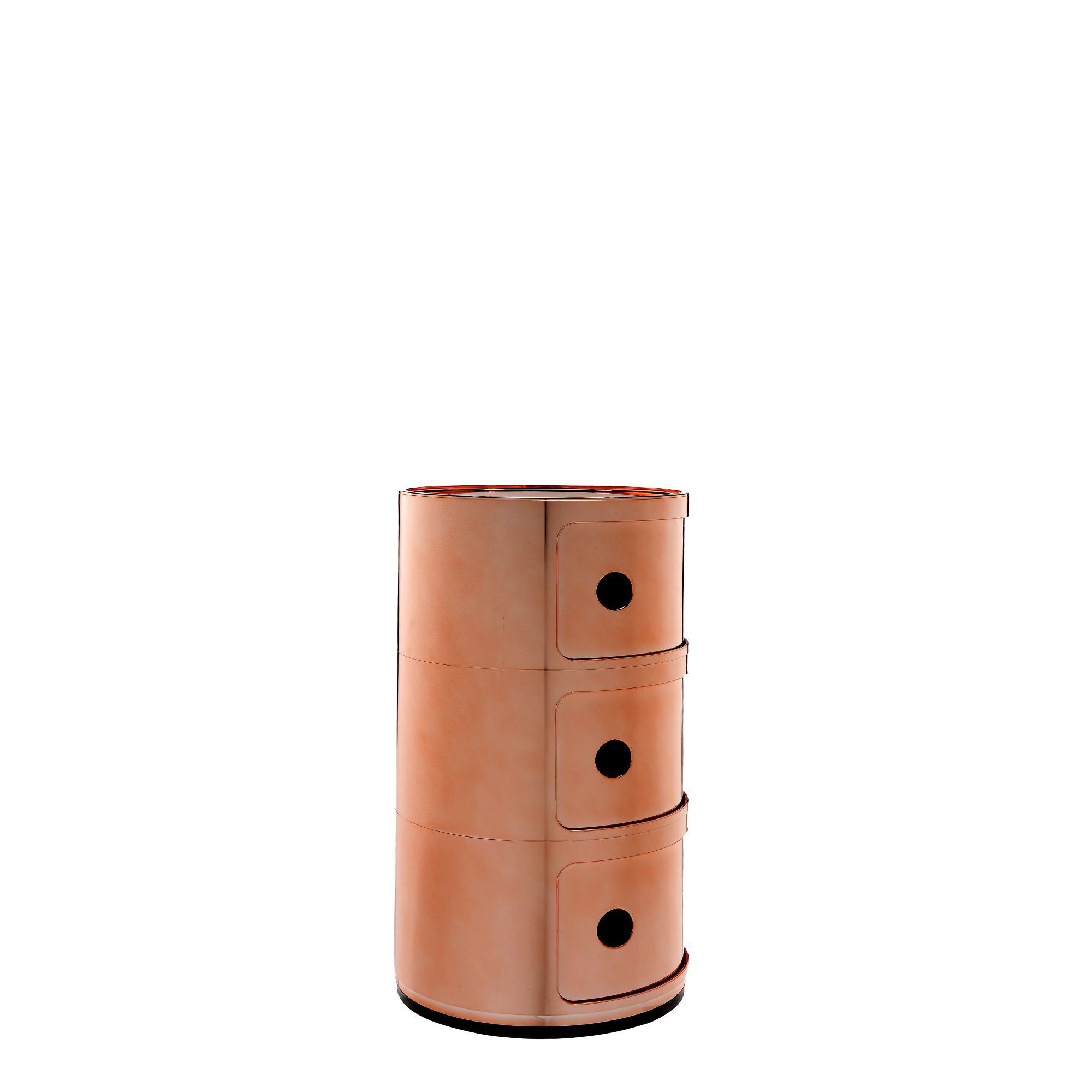 Precious Componibili Round Storage Modules, Copper, 3 Hi