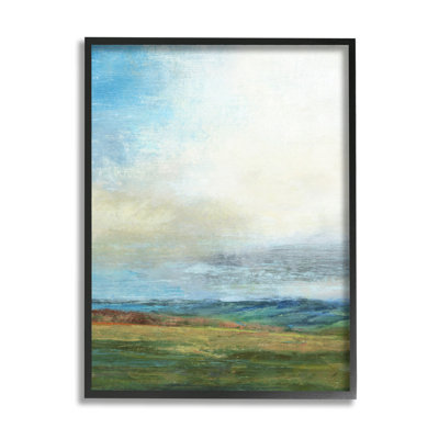 " Blue Sky Meadow Landscape Alluring Green Hills " by Suzanne Nicoll