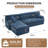 Compression Sofa, Combining Chaise Longue With 2 Pillows