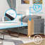 Causeuse-lit escamotable en velours double 70,8 po, canapé-lit 2 en 1 avec matelas en mousse à mémoire de forme pour petits espaces, gris clair-1208150876