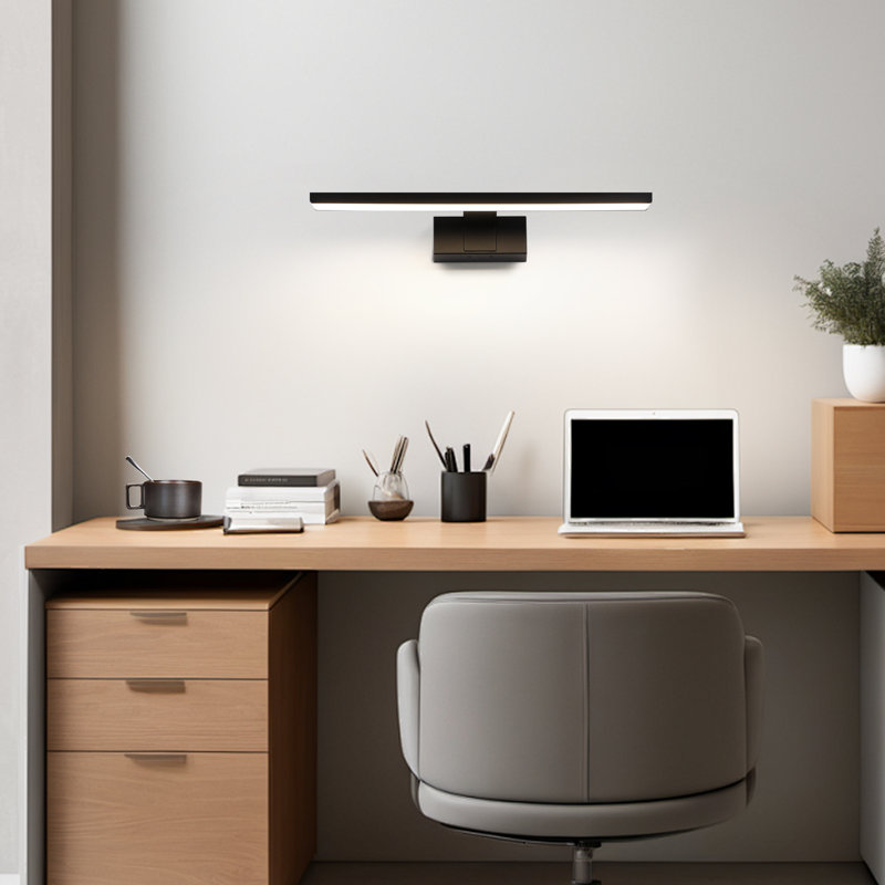 2 -light LED bathroom wall light - modern black 8W wall light IP44 waterproof 4000K neutral white for basement kitchen bathroom cabinet