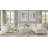 Rustic Gray 42" Round Coffee Table with Sculptural Cylindrical Design-109083867